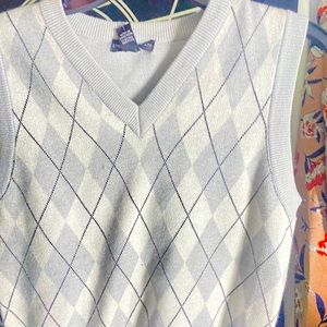 womens grey sweater vest